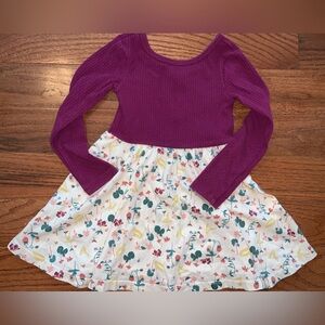 Tea Collection Purple and White Long Sleeve Sundress